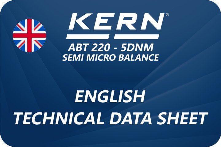 kern abt 220 5dnm english technical data sheet