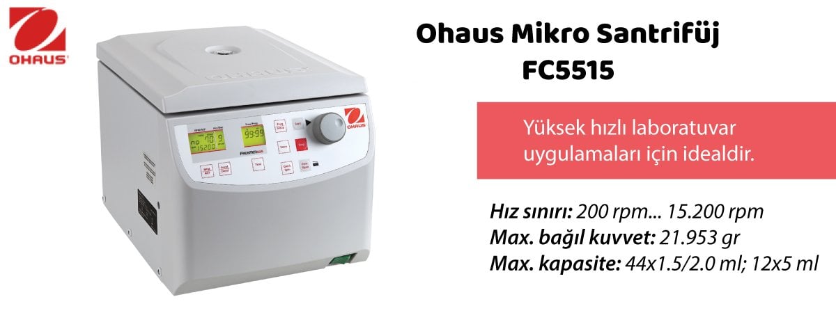 ohaus-mikro-santrifuj-fc5515-ozellikleri