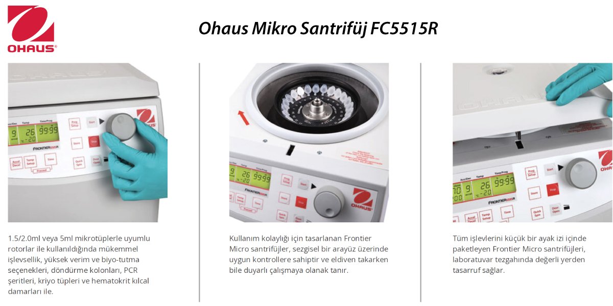 ohaus-mikro-santrifuj-fc5515R-genel-ozellikler