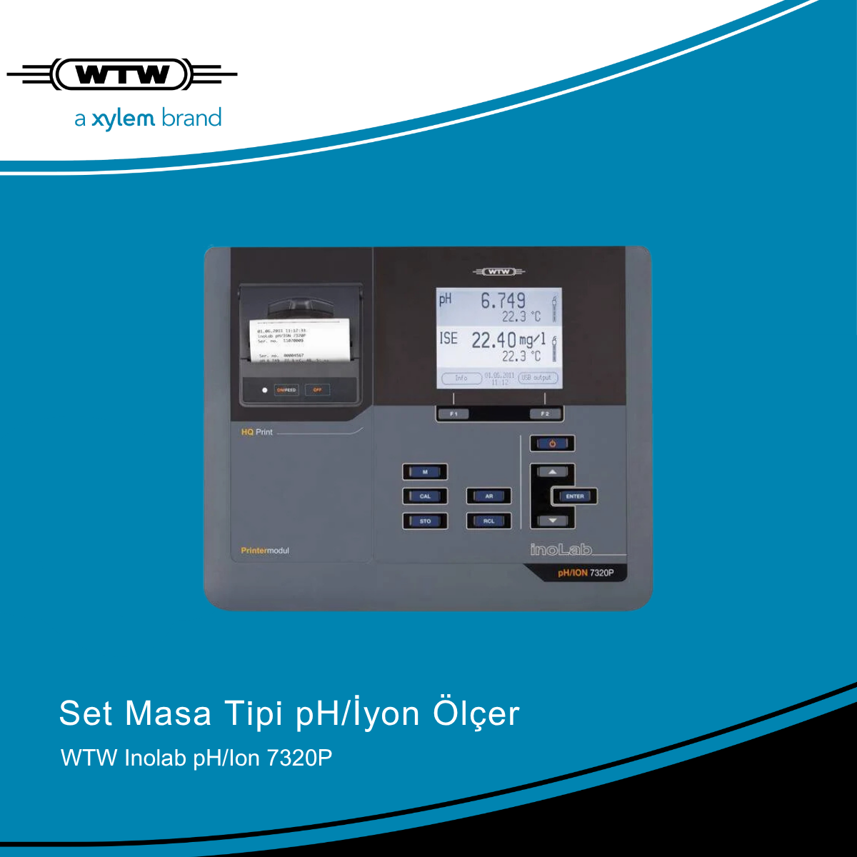 WTW inoLab pH/ION 7320P  ±0.005 Doğruluk & ± 0.3 mV / ± 1 mV