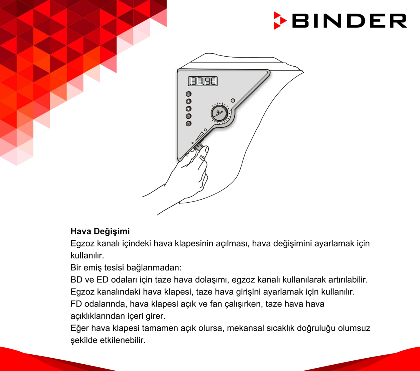 binder yerçekimi etüv