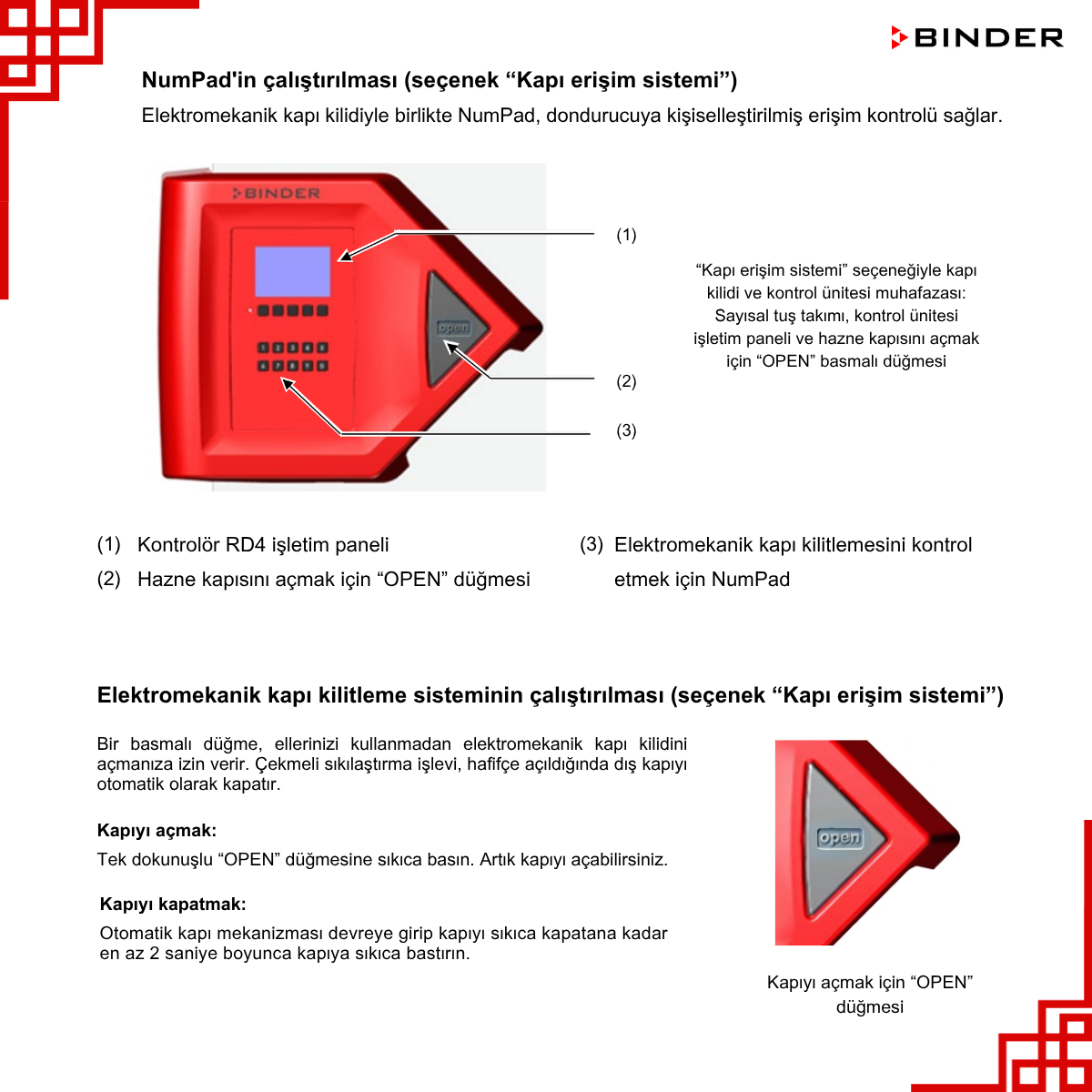 binder uf v 500 özellikleri