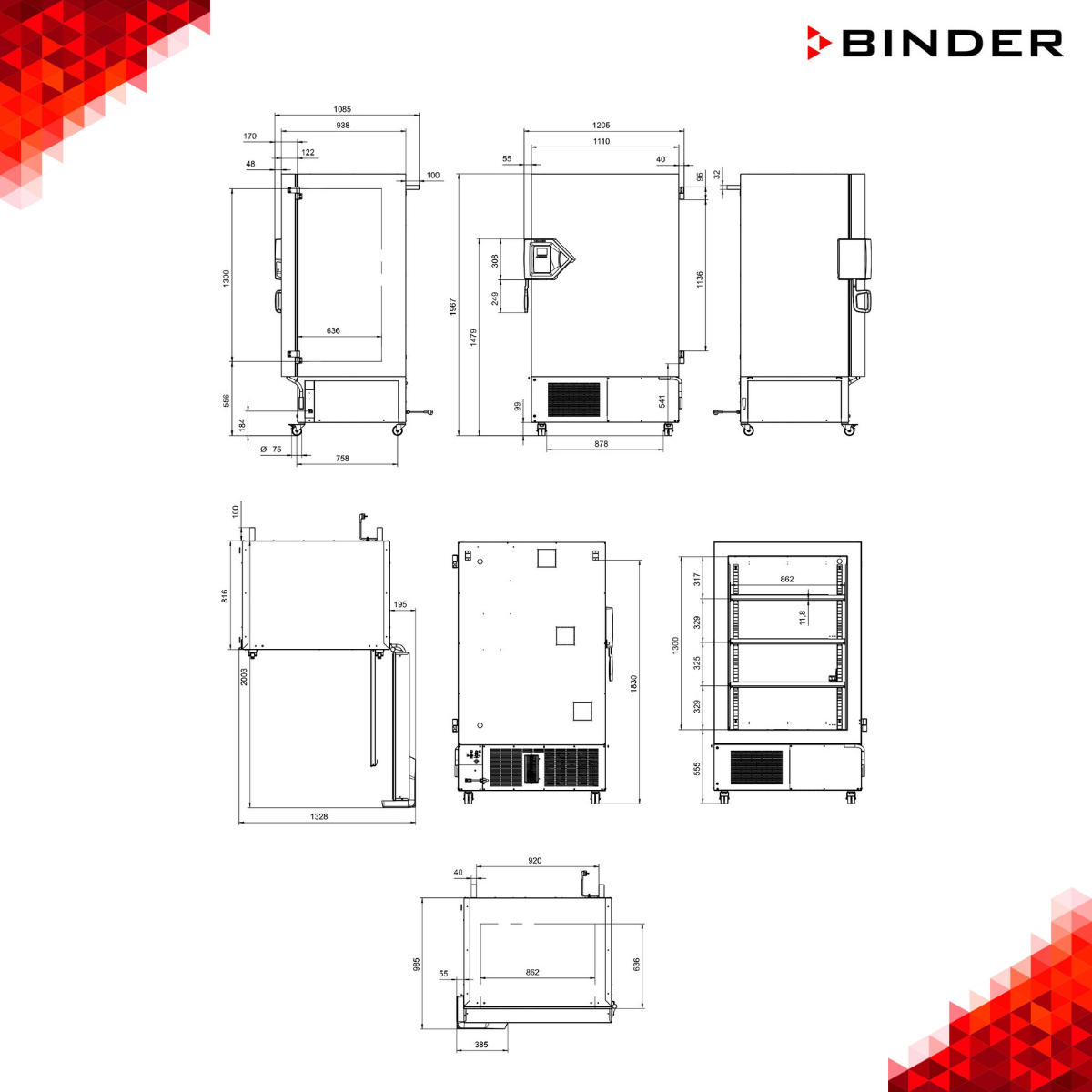 binder uf v 700 boyutları