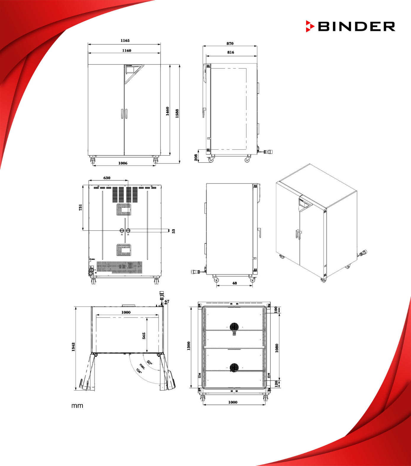 binder m 260 boyutu