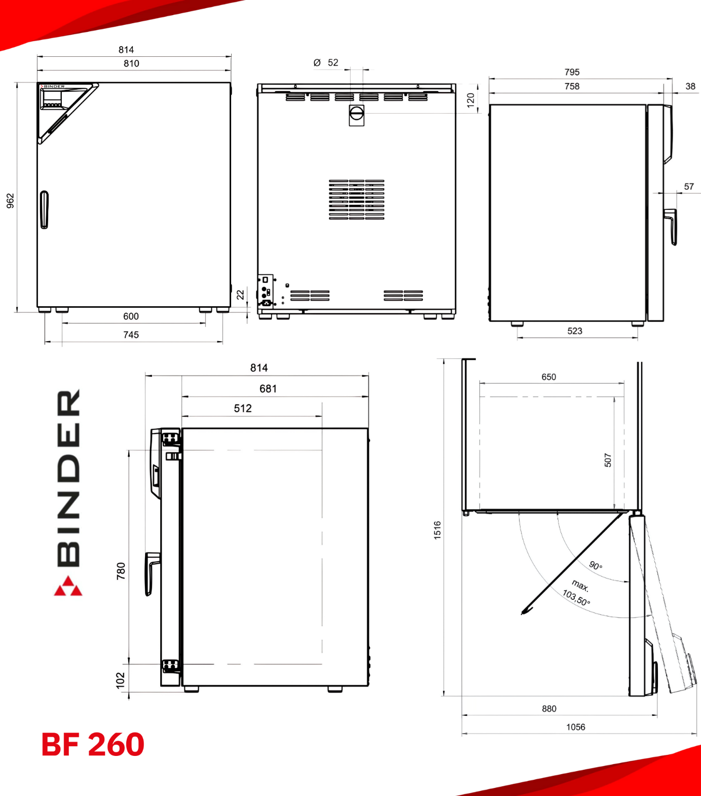binder bf 260 boyutu