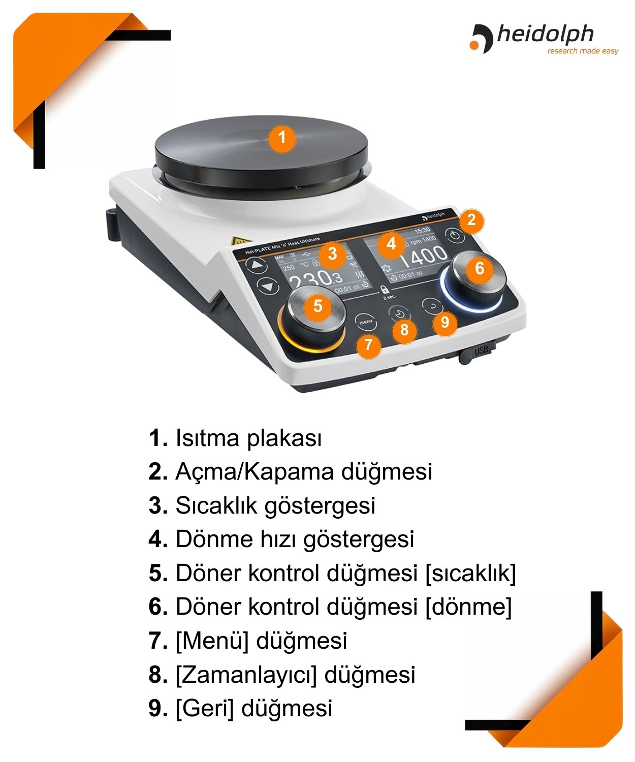 heidolph hei-plate mix n heat ultimate özellikleri