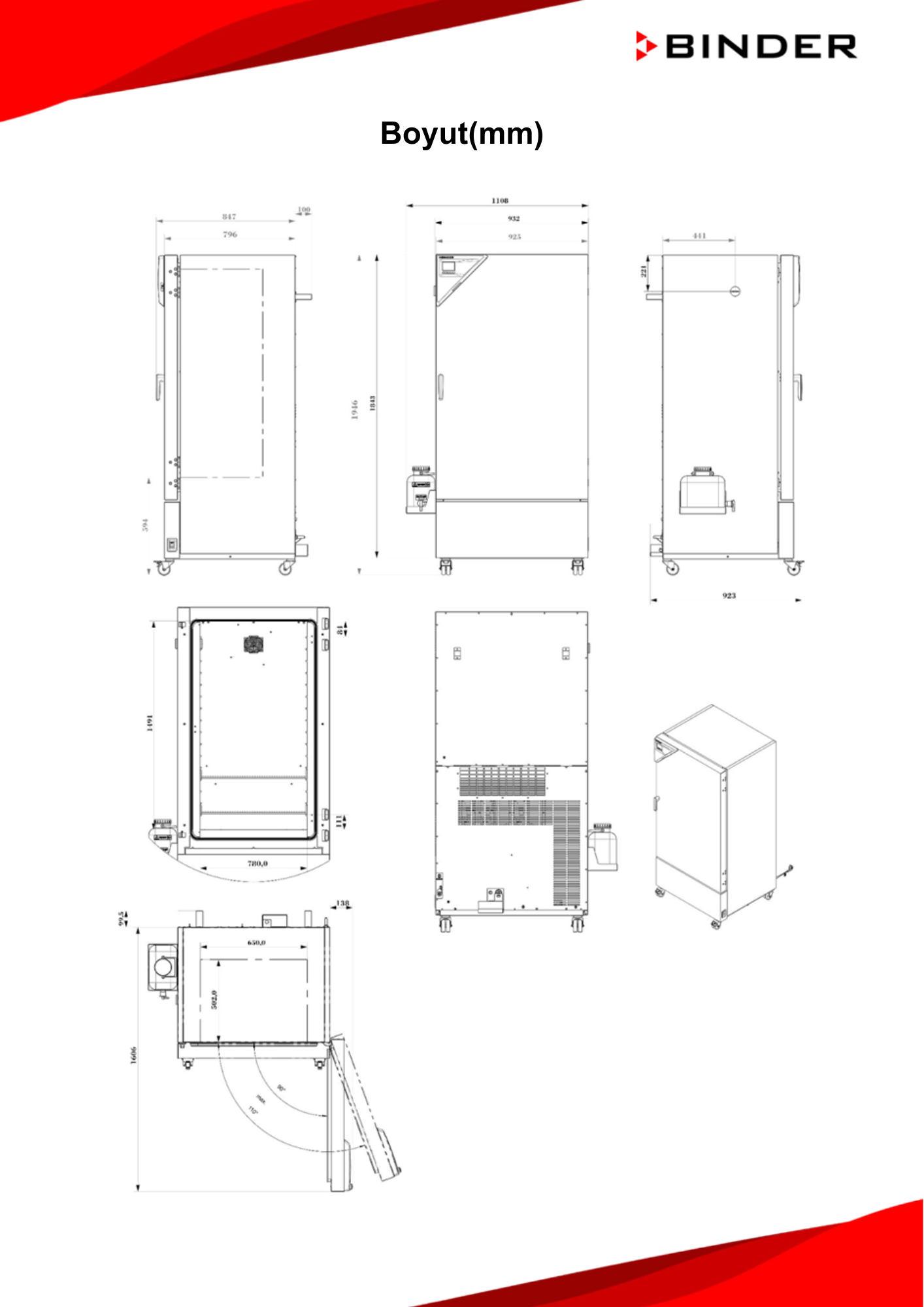 binder kbf-s eco 400 boyutları