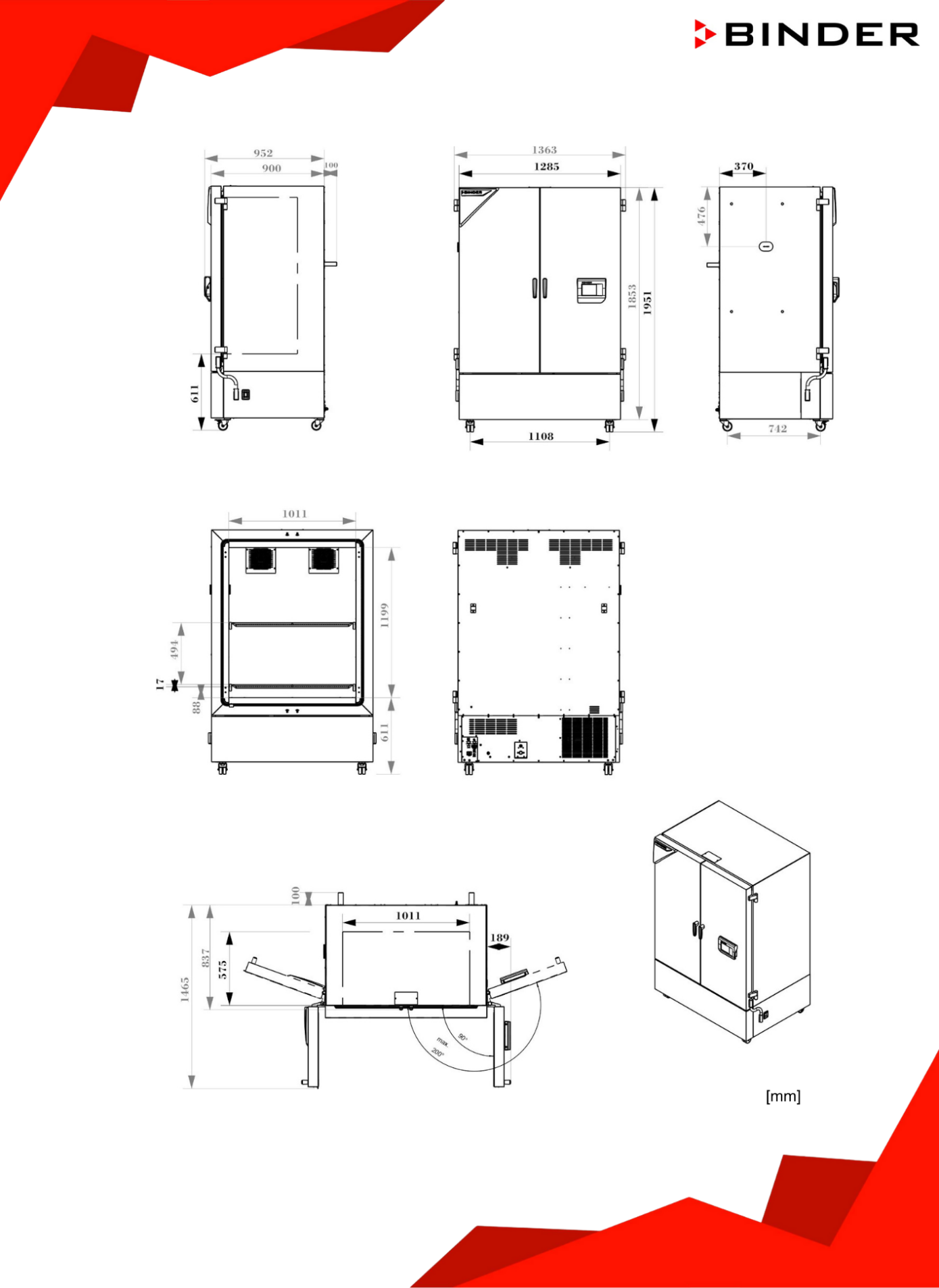 binder kbf ışık modüllü 720 boyutları
