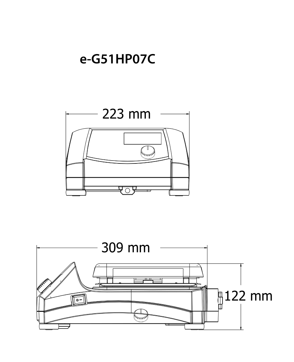 ohaus e-g51hp07c boyutları