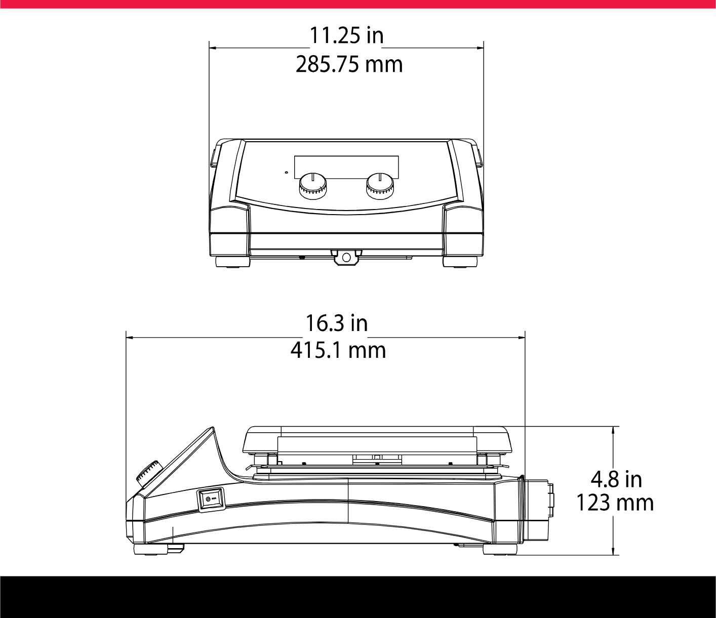 ohaus e-g51hs10c boyutları