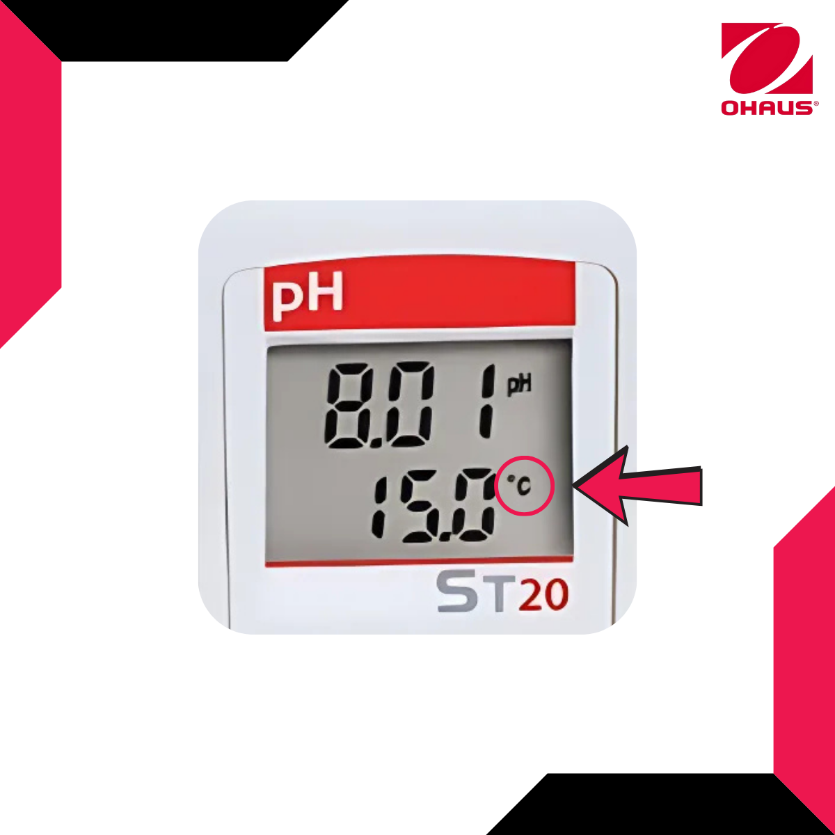 ohaus st 20 ph metre