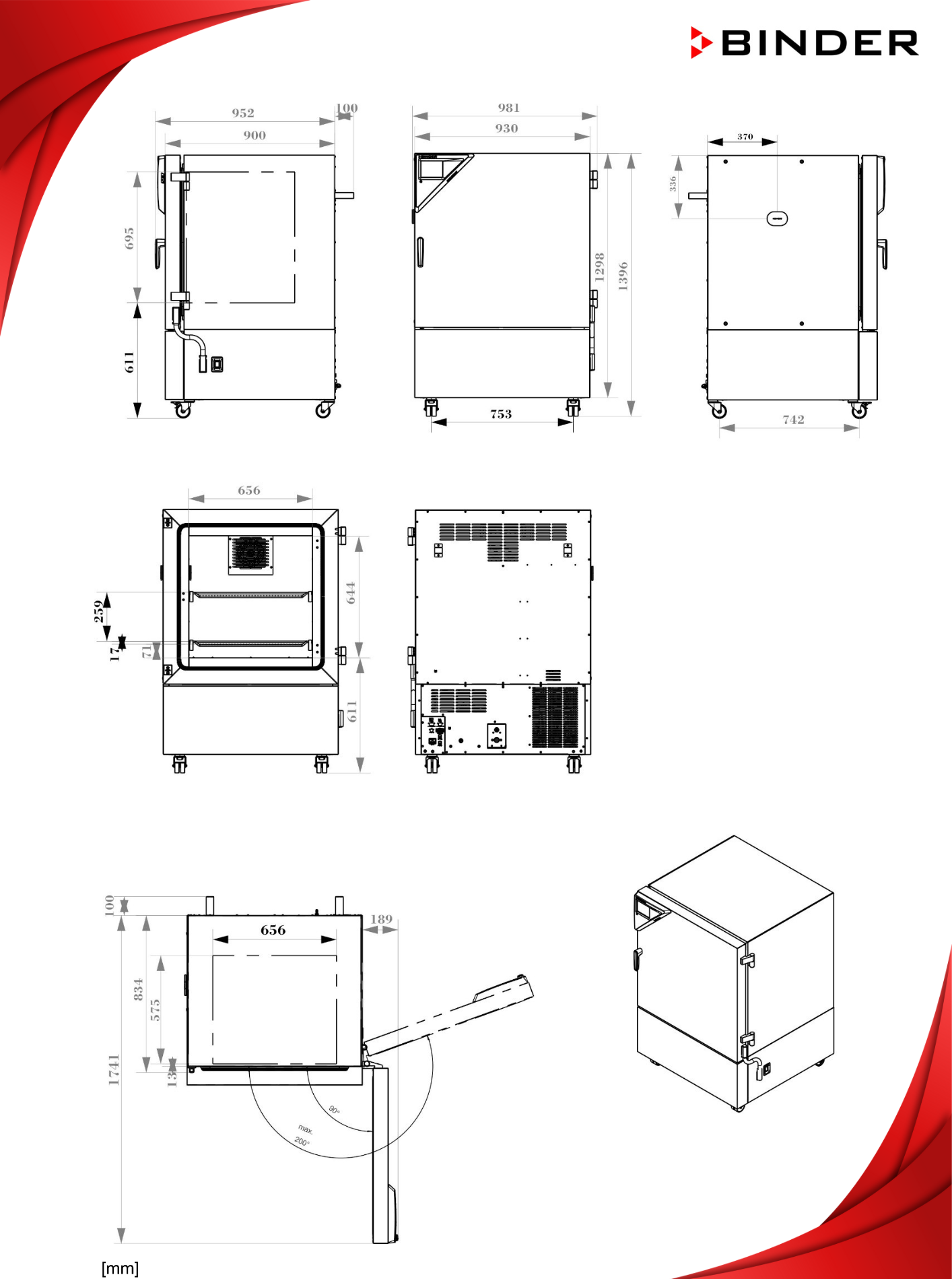 binder kbf 260 boyutu