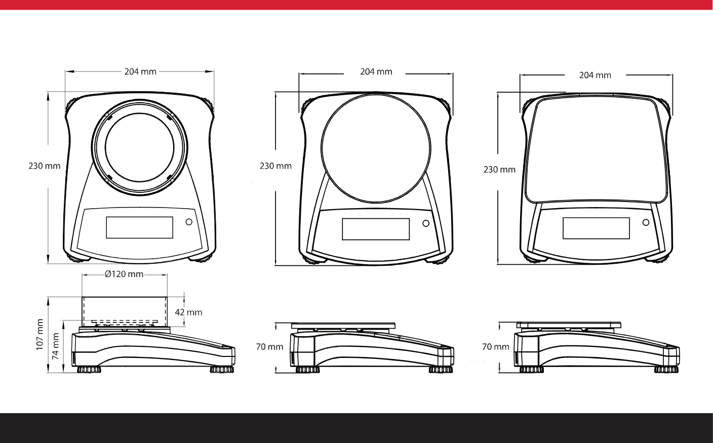 ohaus nv622 boyutları