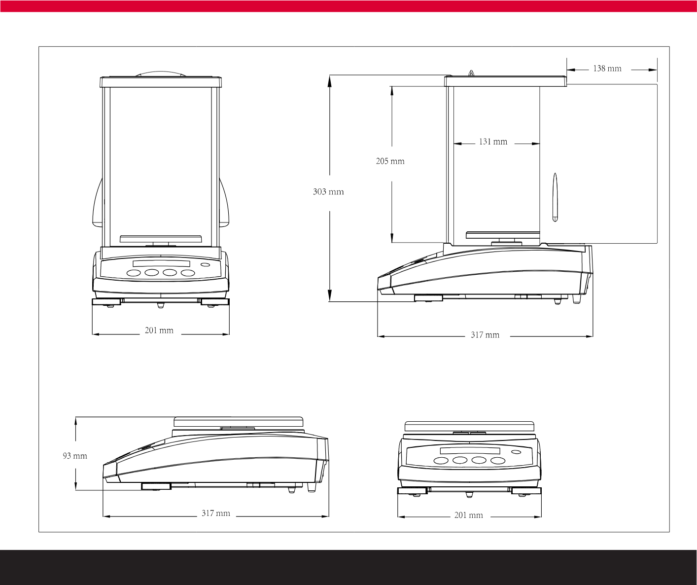 ohaus pr2202/e boyutları