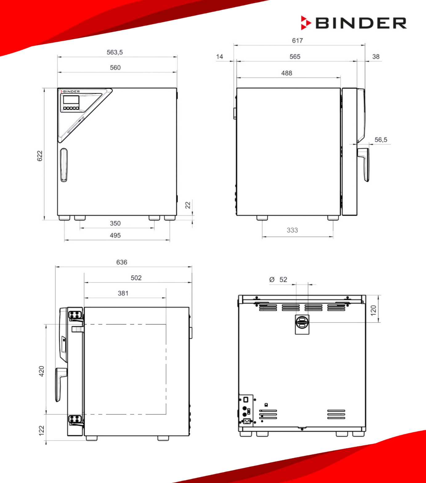 binder bd 56 boyutları