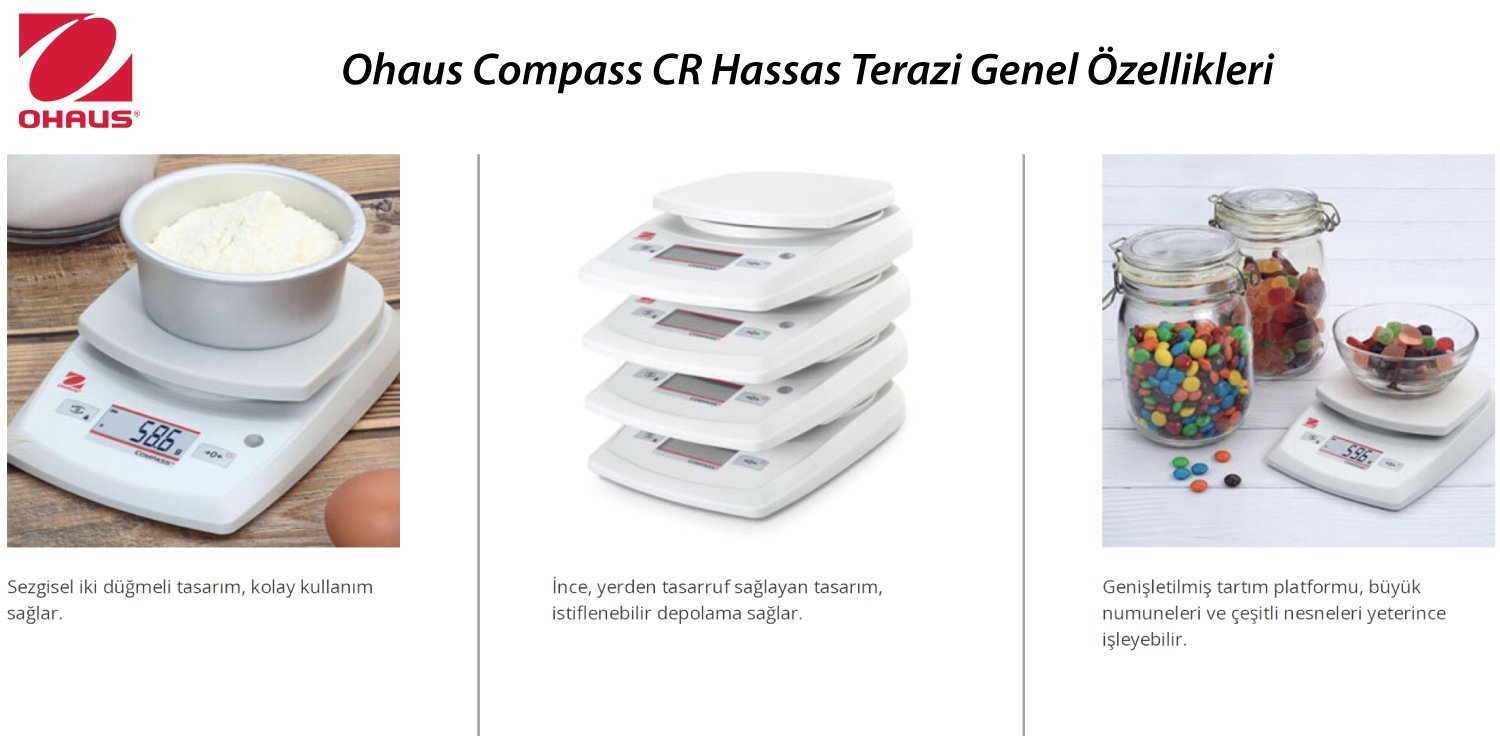 ohaus-compass-cr-hassas-terazi-genel-ozellikler