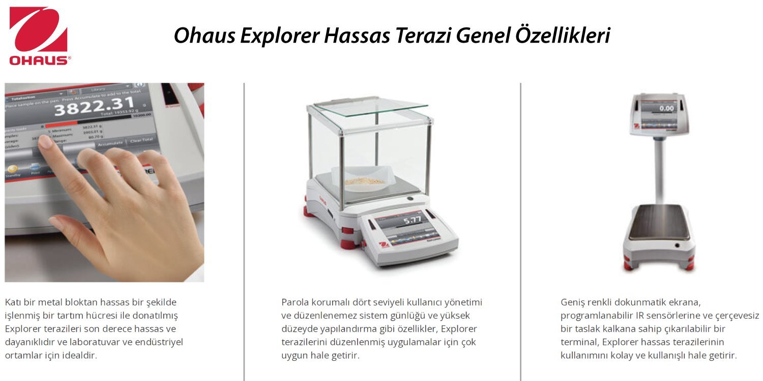 ohaus-explorer-hassas-terazi-genel-ozellikleri