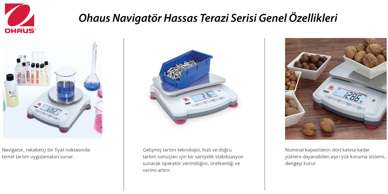 ohaus-navigator-hassas-terazi-genel-ozellikler