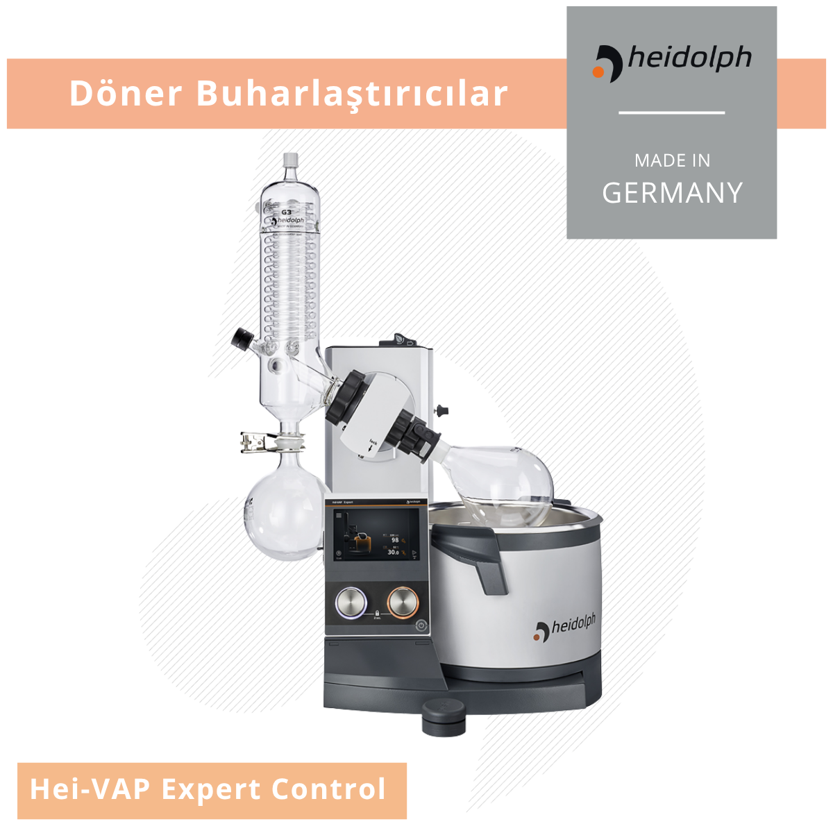 HEIDOLPH Hei-VAP Expert Control Handlift – Rotary Evaporatör G1 Tipi Cam Ekipmanı