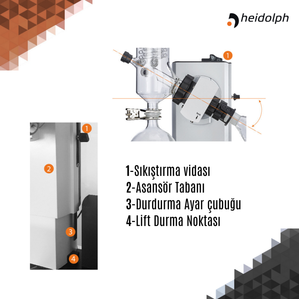 HEIDOLPH Hei-VAP Expert Control Handlift – Rotary Evaporatör G1 Tipi Cam Ekipmanı