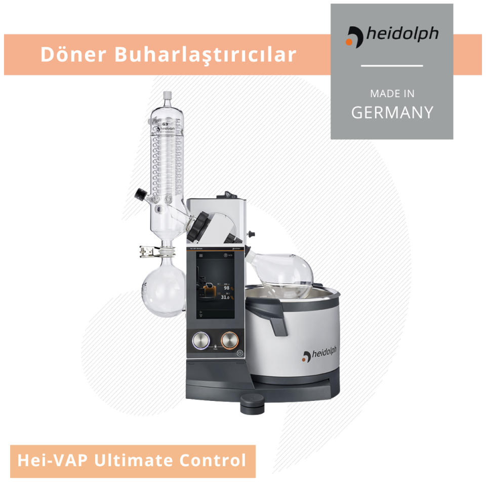 HEIDOLPH Hei-VAP Ultimate Control Handlift – Rotary Evaporatör G5 Tipi Cam Ekipmanı