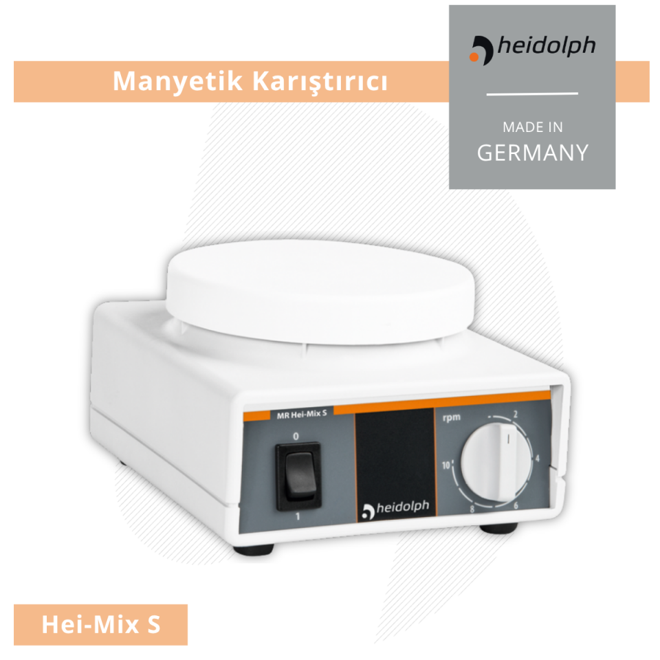HEIDOLPH Hei-Mix S Manyetik Karıştırıcı – 0–2200 rpm Hız Aralığı