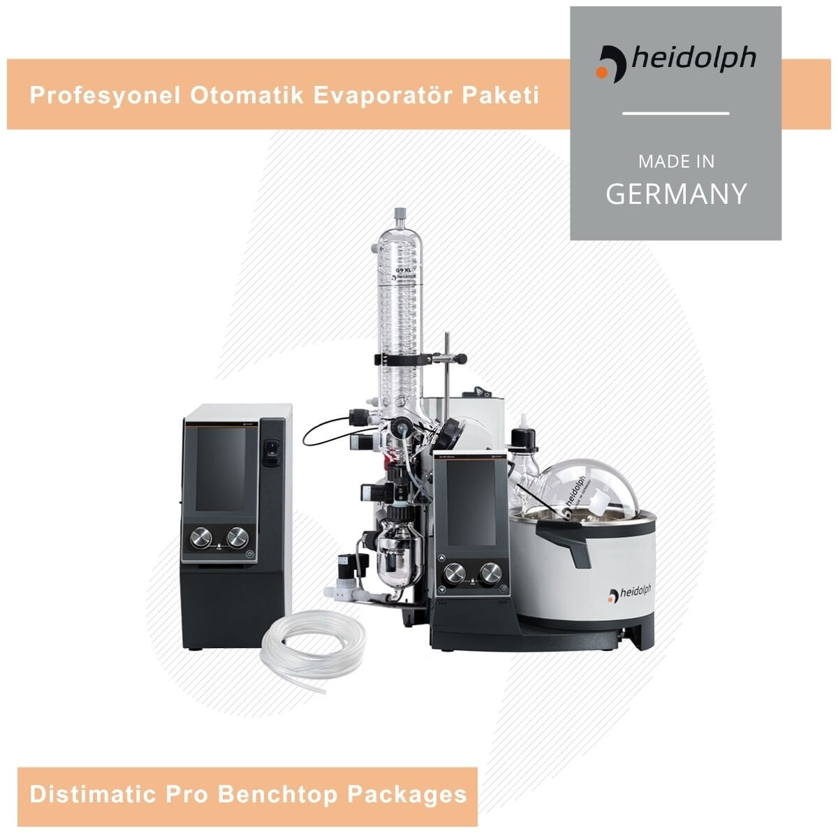 HEIDOLPH Hei-VOLUME Distimatic Pro - Yüksek Performanslı Evaporatör Vakum ve Soğutma Sistemi Dahil Değil - Otomatik Atık Sistemi Dahil Değil