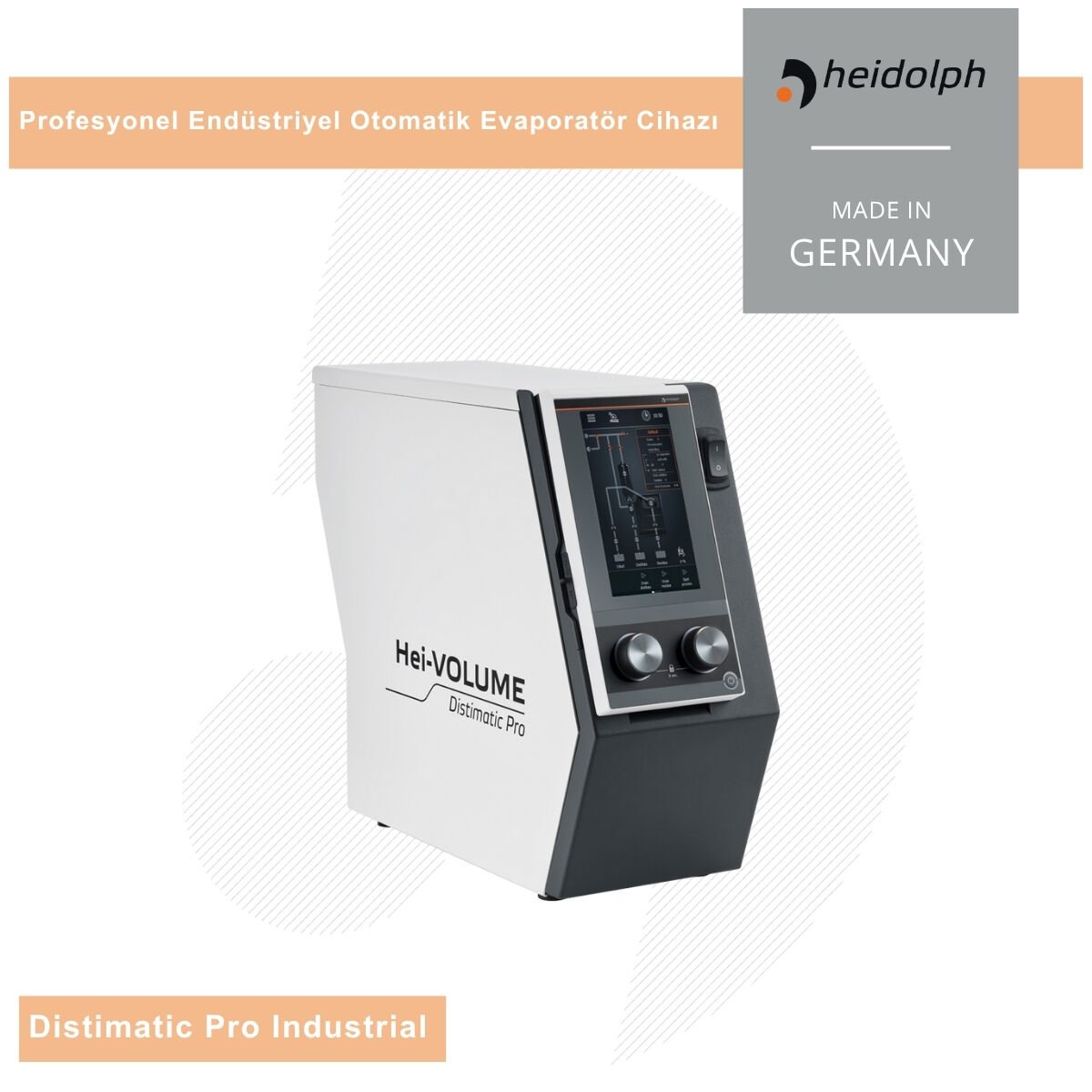 HEIDOLPH Hei-VOLUME Distimatic Pro Industrial - Yüksek Performanslı Evaporatör Otomatik Atık Sistemi Dahil - A Tipi Cam Ekipmanı