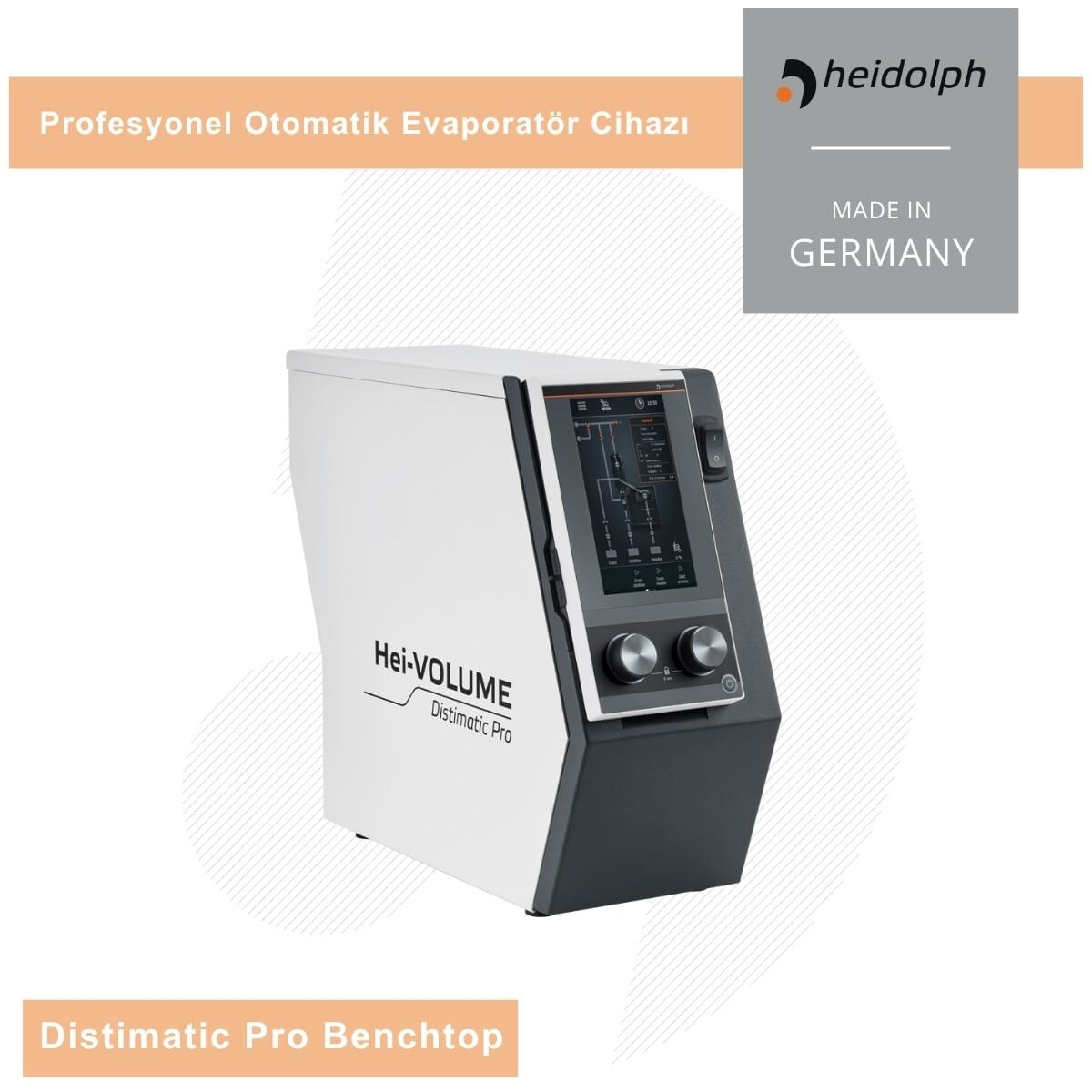 HEIDOLPH Hei-VOLUME Distimatic Pro Benchtop - Yüksek Performanslı Evaporatör Otomatik Atık Sistemi Dahil Değil