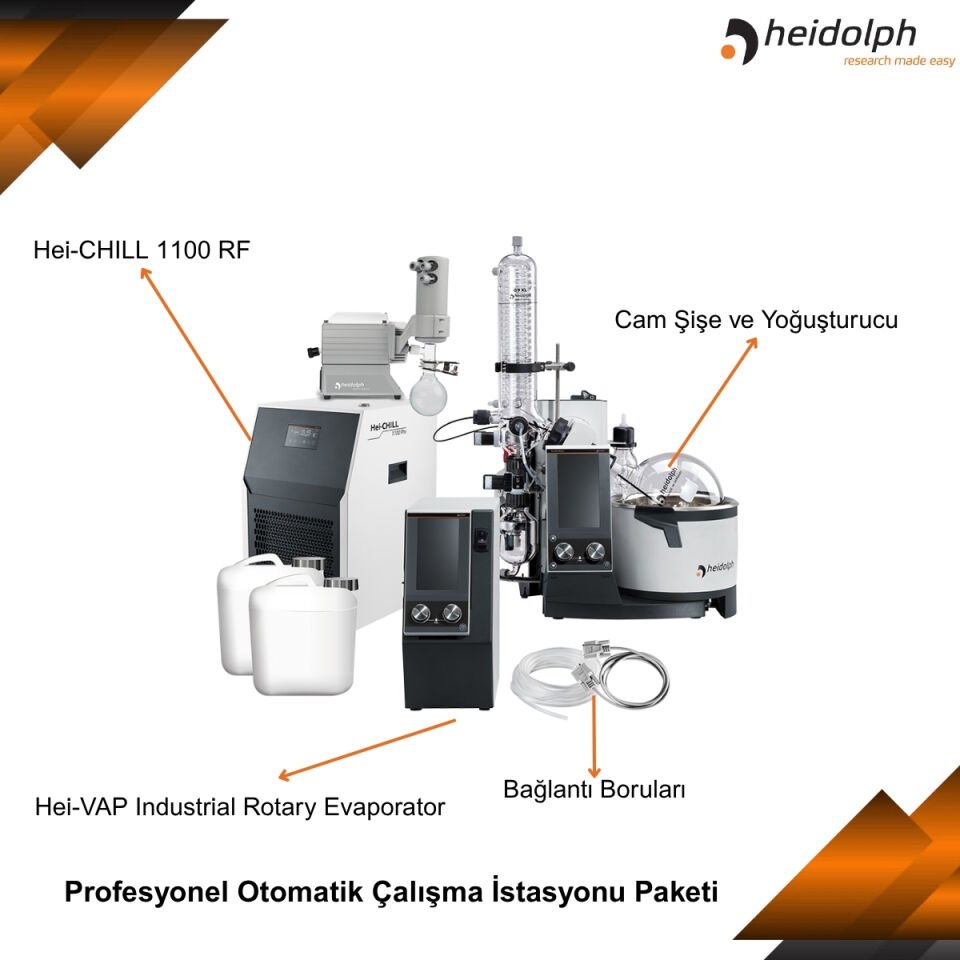 HEIDOLPH Hei-VOLUME Distimatic Pro Benchtop Paketi - Yüksek Performanslı Distilasyon Paketi Otomatik Atık Sistemi Dahil Değil - Vakum ve Soğutma Sistemi Dahil Değil