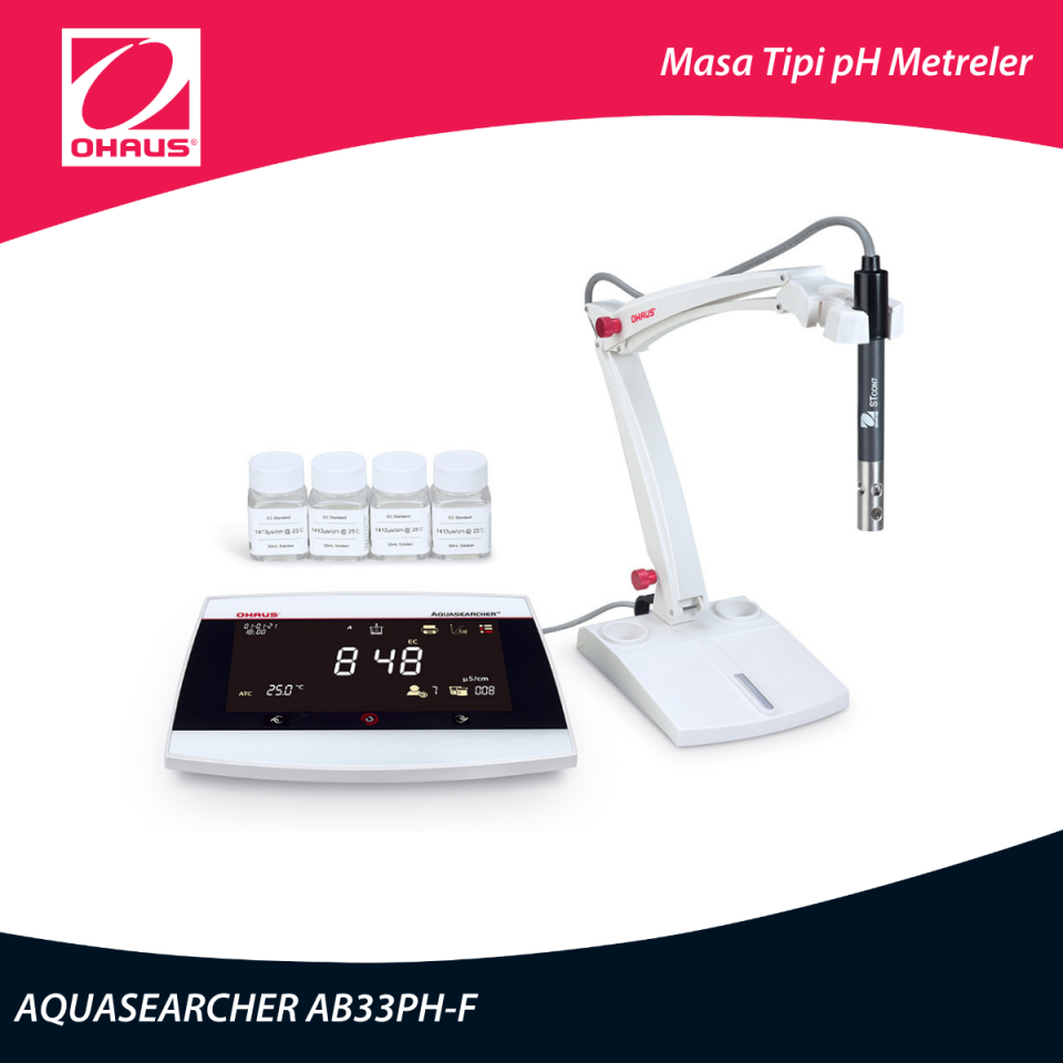OHAUS AQUASEARCHER AB33PH-F Masa Tipi pH Metre