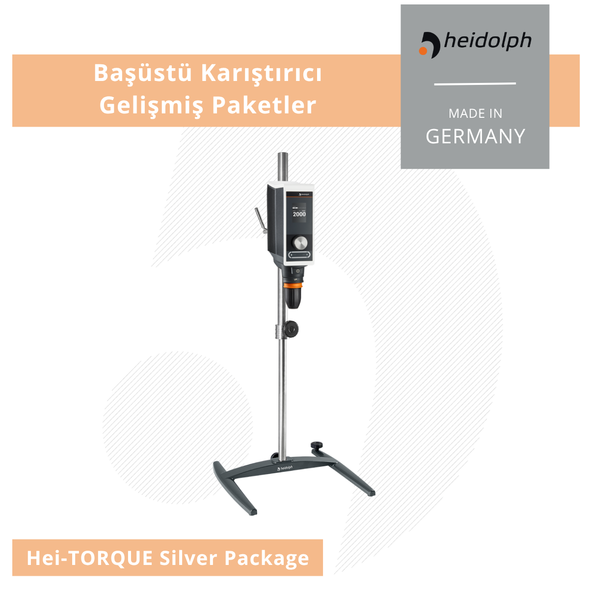 HEIDOLPH Hei-TORQUE Silver Paketi – Profesyonel Başüstü Karıştırıcı Paketi