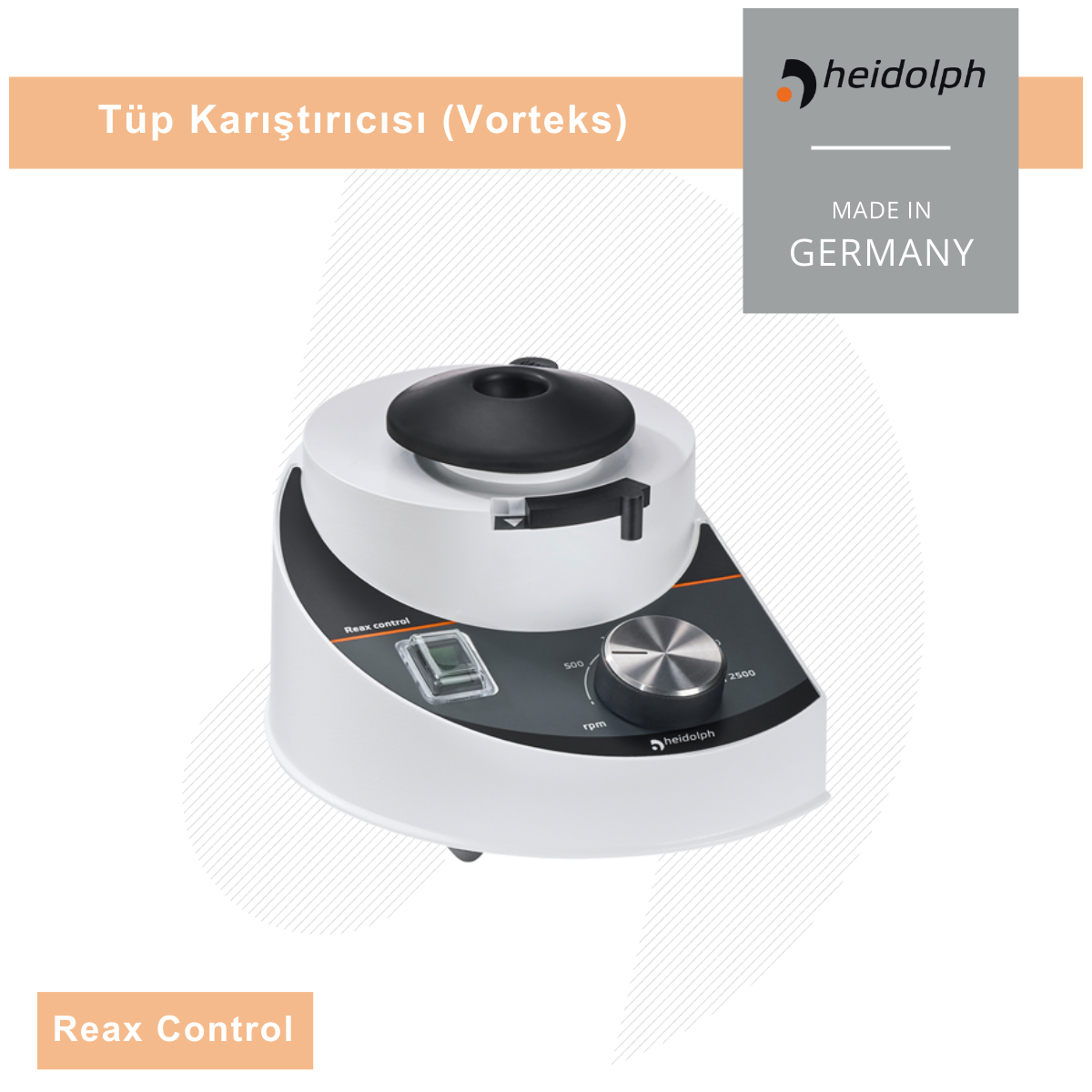 HEIDOLPH Reax Control Tüp Karıştırıcı (Vorteks) 0 – 2.500 rpm