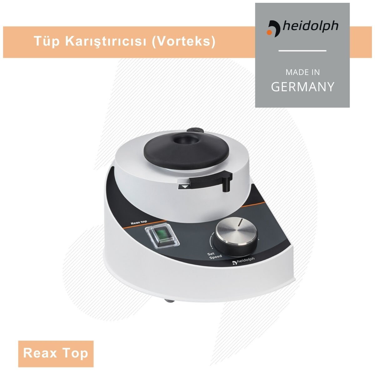 HEIDOLPH Reax Top Tüp Karıştırıcı (Vorteks) 0 – 2.500 rpm