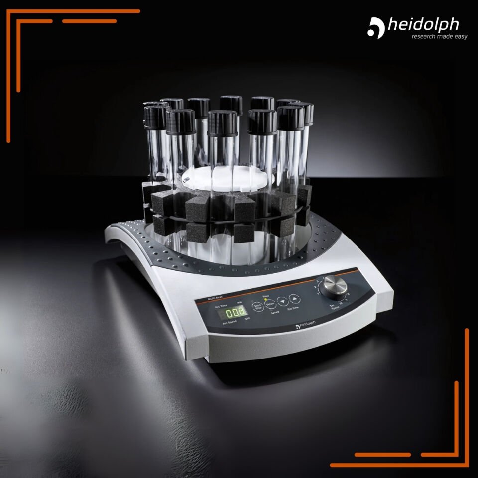 HEIDOLPH Multi Reax Tüp Karıştırıcı (Vorteks) 150–2.000 rpm 115V