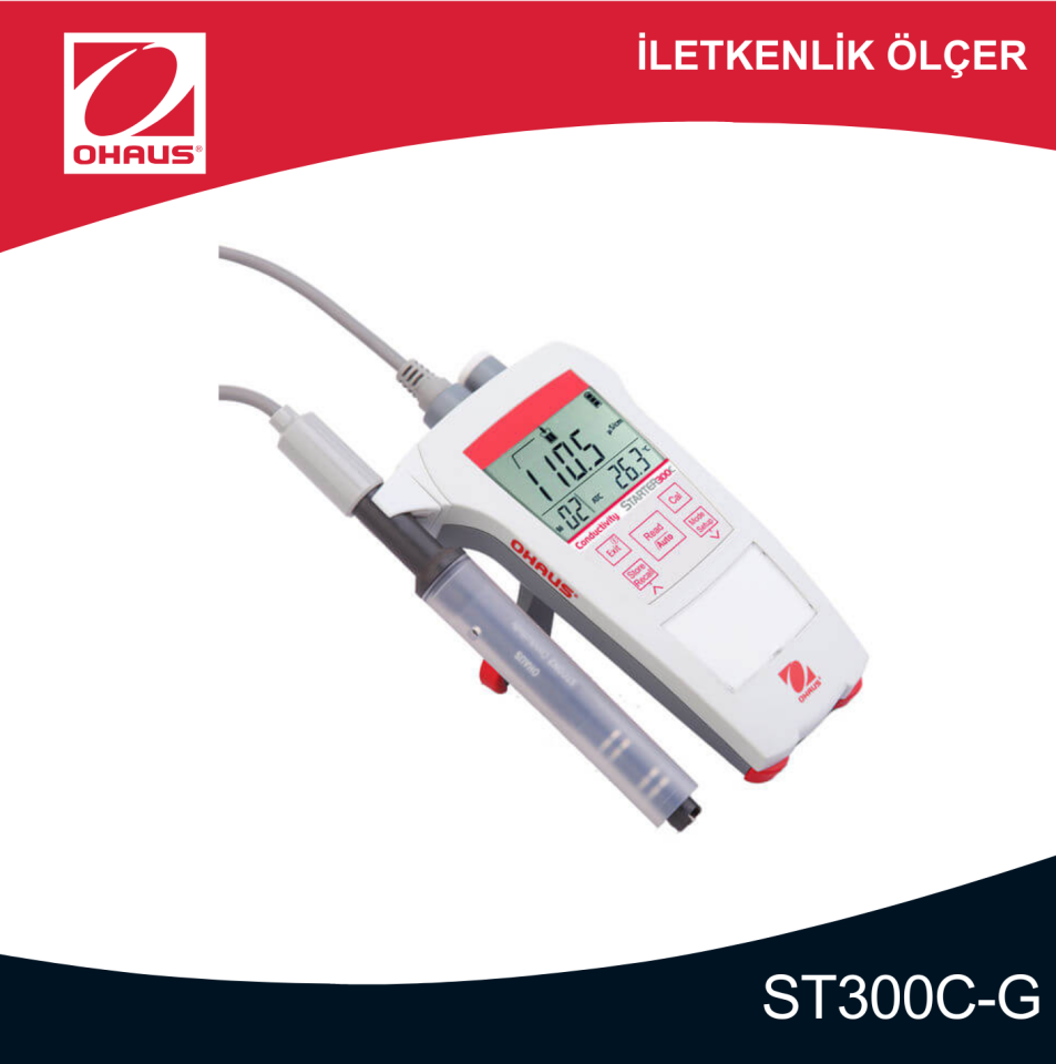 OHAUS ST 300 C-G Portatif Tip İletkenlik Ölçer