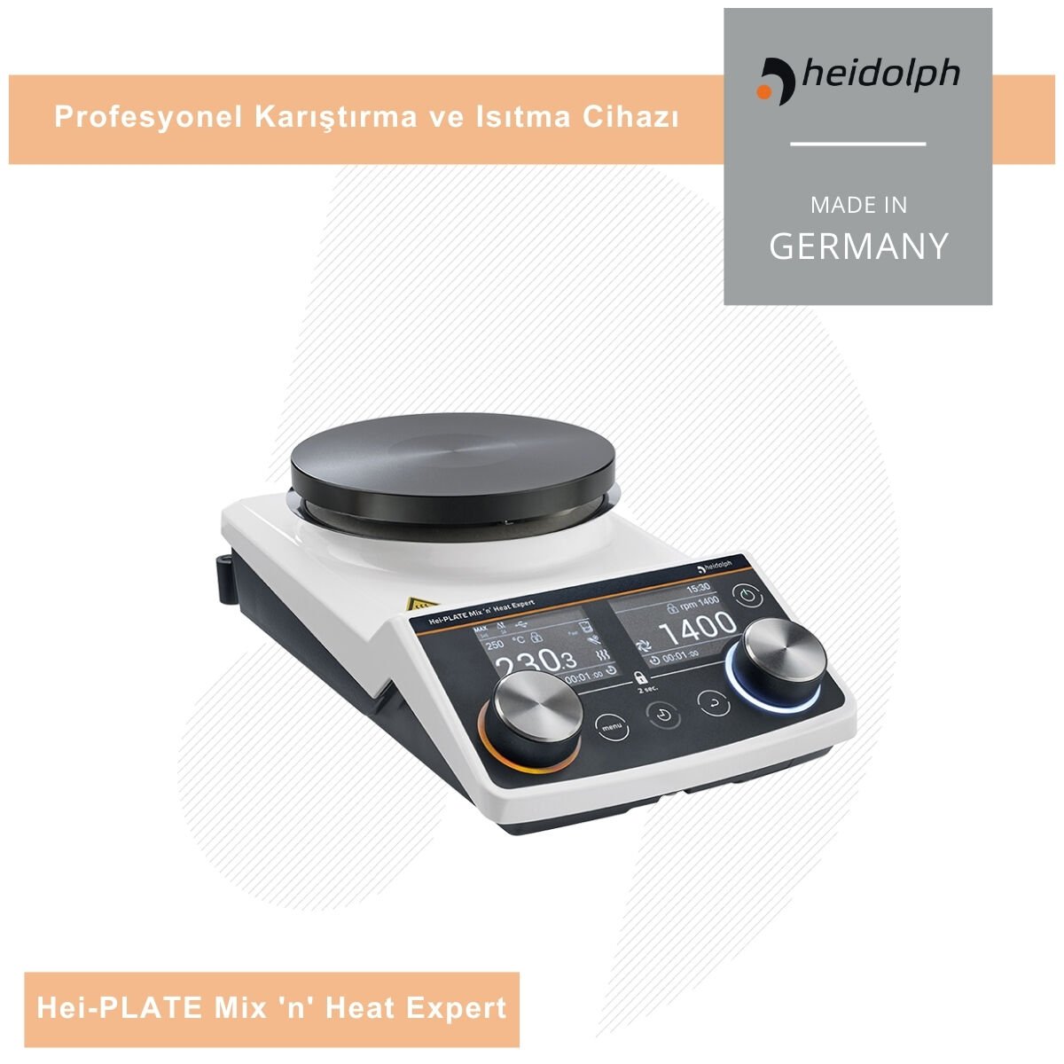 HEIDOLPH Hei-PLATE Mix 'n' Heat Expert Manyetik Karıştırıcı 150 – 2.000 rpm 145 mm