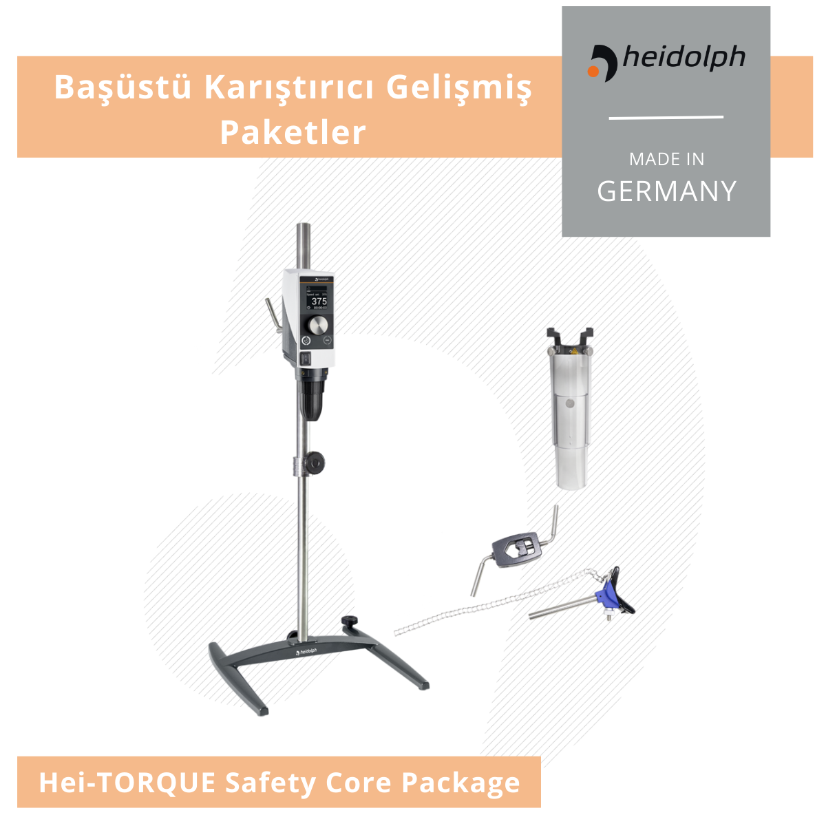 HEIDOLPH Hei-TORQUE Safety Core Paketi – Profesyonel Başüstü Karıştırıcı Paketi