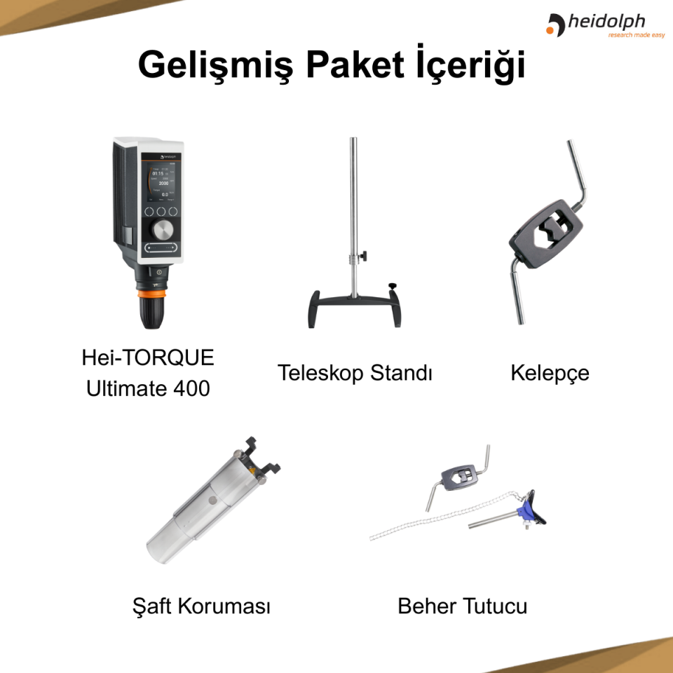 HEIDOLPH Hei-TORQUE Safety Ultimate 400 Paketi – Profesyonel Başüstü Karıştırıcı Paketi