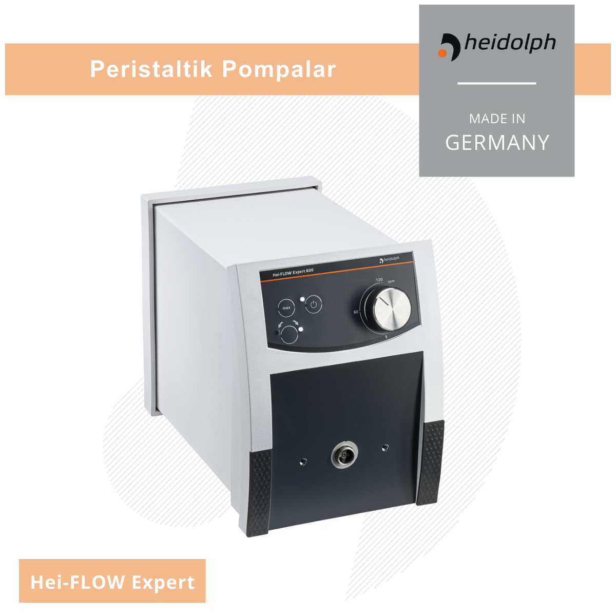 HEIDOLPH Hei-FLOW Expert Peristaltik Pompa 5-120 rpm & 24-600 rpm 120 rpm