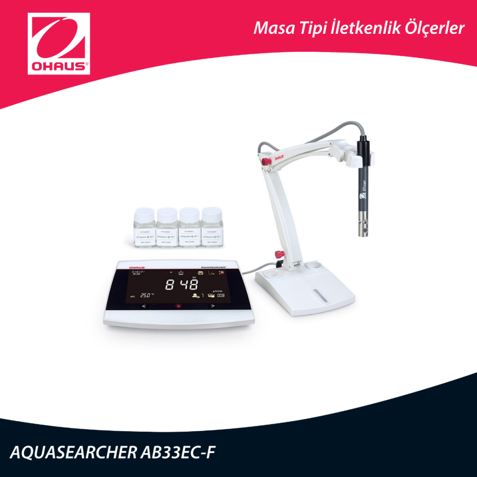 OHAUS AB33EC-F AQUASEARCHER™ Masa Tipi İletkenlik Ölçer