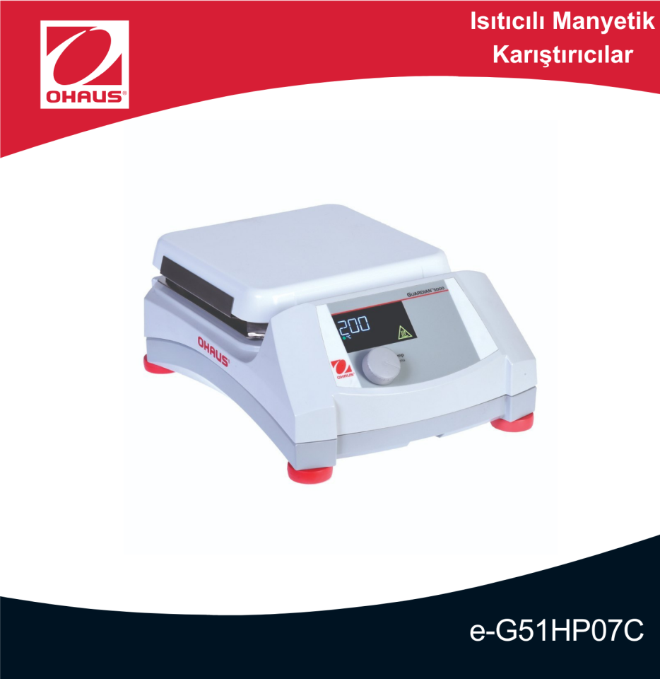 OHAUS e-G51HP07C Guardian 5000 Serisi Isıtıcılı Tabla