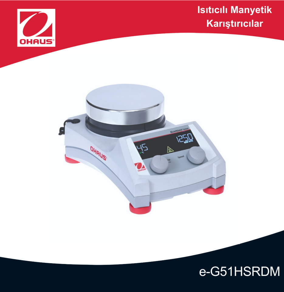 OHAUS e-G51HSRDM Guardian 5000 Serisi Isıtıcılı Manyetik Karıştırıcı