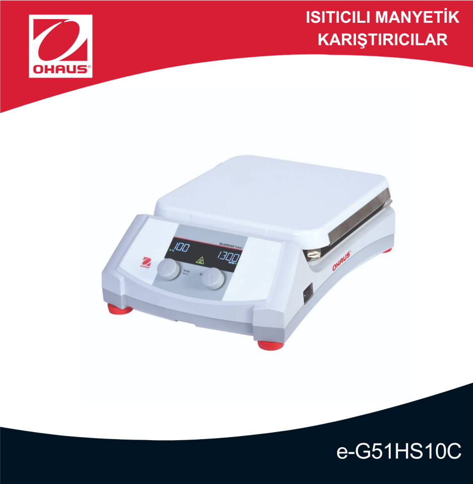 OHAUS e-G51HS10C Guardian 5000 Serisi Isıtıcılı Manyetik Karıştırıcı