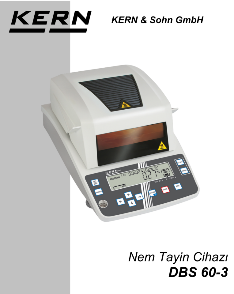 KERN DBS 60-3 Nem Tayin Cihazı