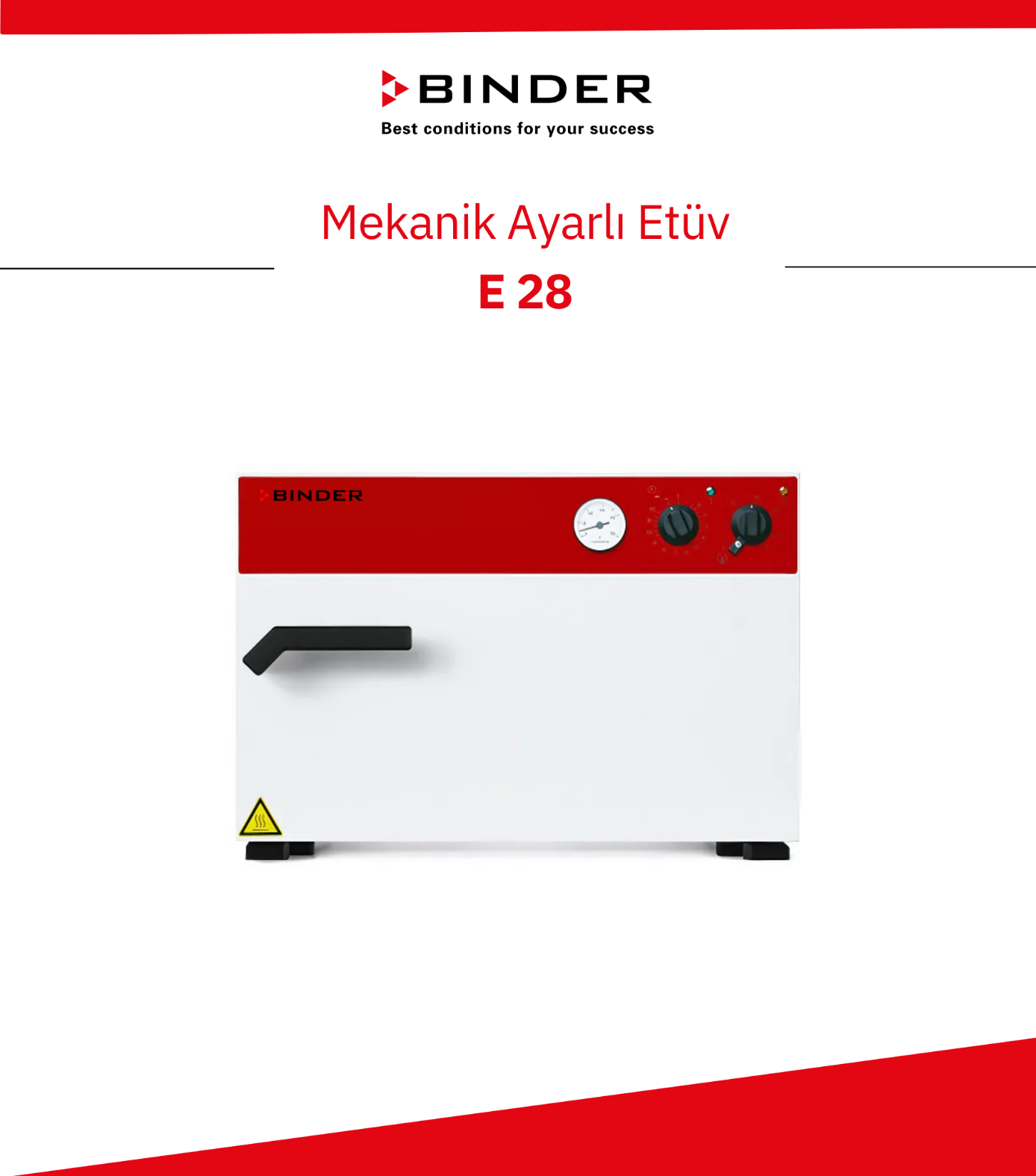 BINDER E 28 Mekanik Ayarlı Etüv