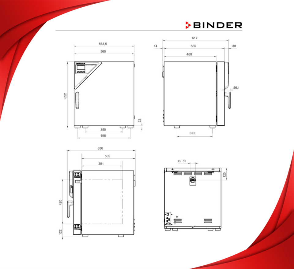 BINDER ED 56 Doğal Konveksiyonlu Etüv