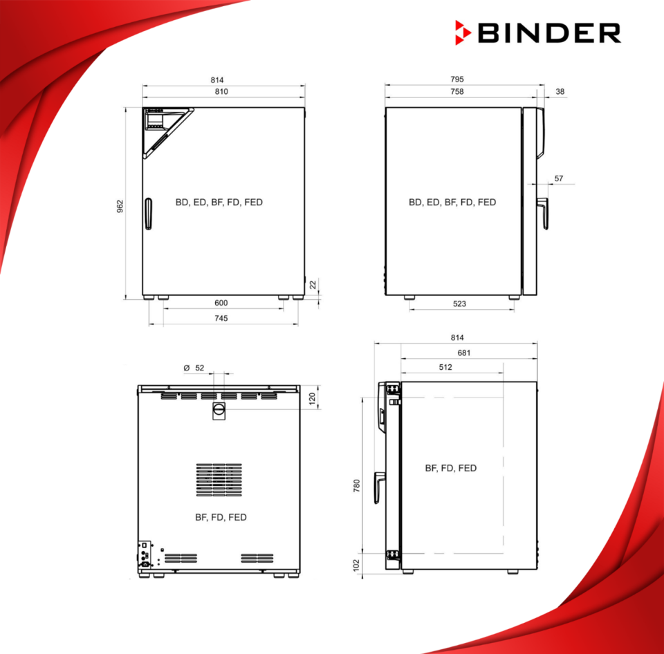 BINDER FD 260 Fanlı Etüv