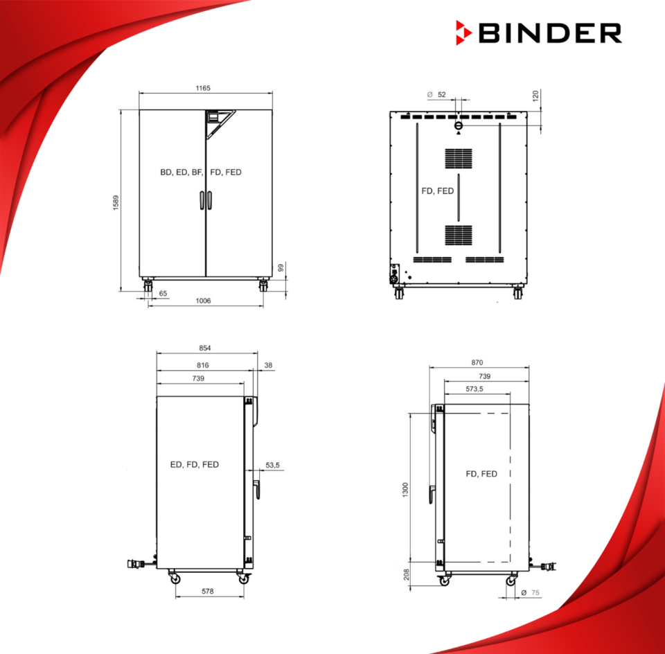 BINDER FD 720 Fanlı Etüv