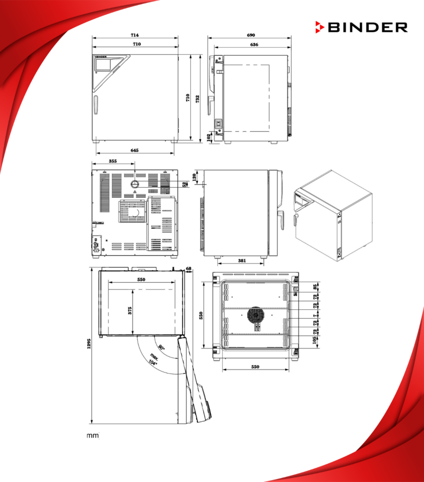BINDER M 115 Fanlı Etüv – APT.line™ & Programlanabilir